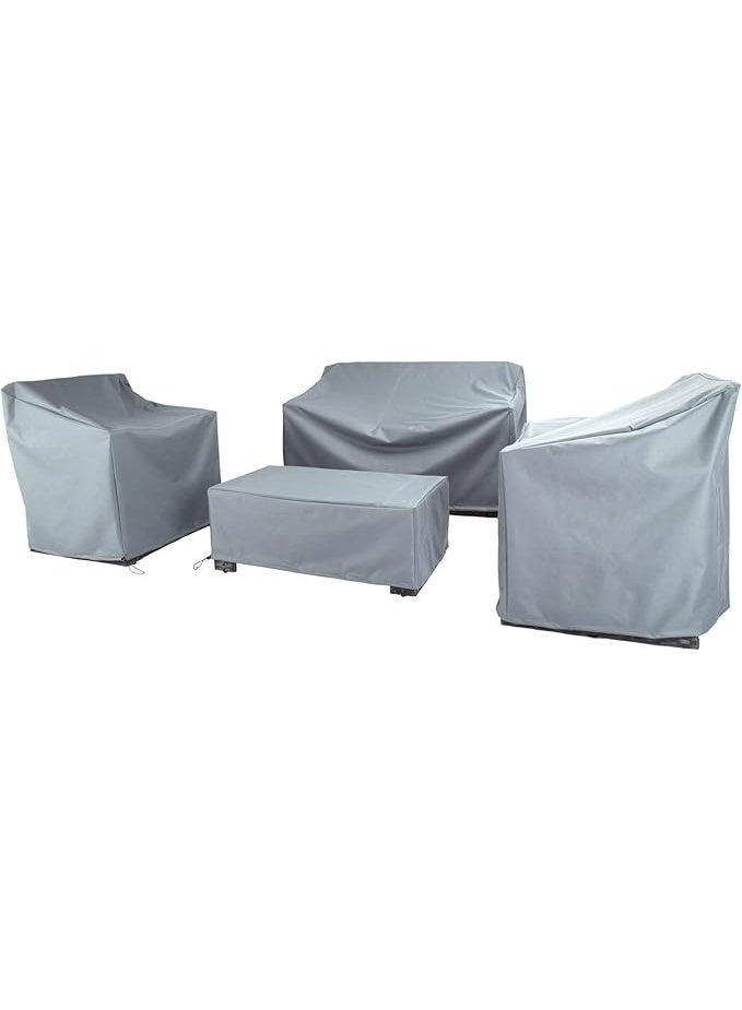 Patio furniture covers, waterproof outdoor furniture cover, 4-piece patio furniture cover set, patio cover set (grey) - Image 1
